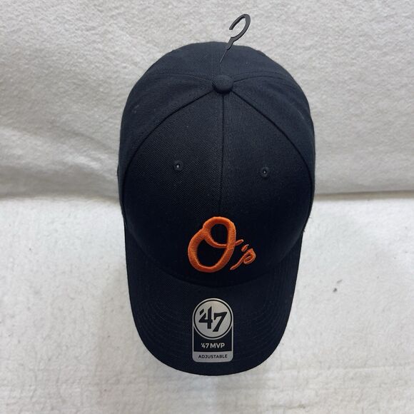 O's Baltimore Orioles '47 MVP Rear Spell Out Baseball Hat Black Adjustable Strap - Picture 4 of 8